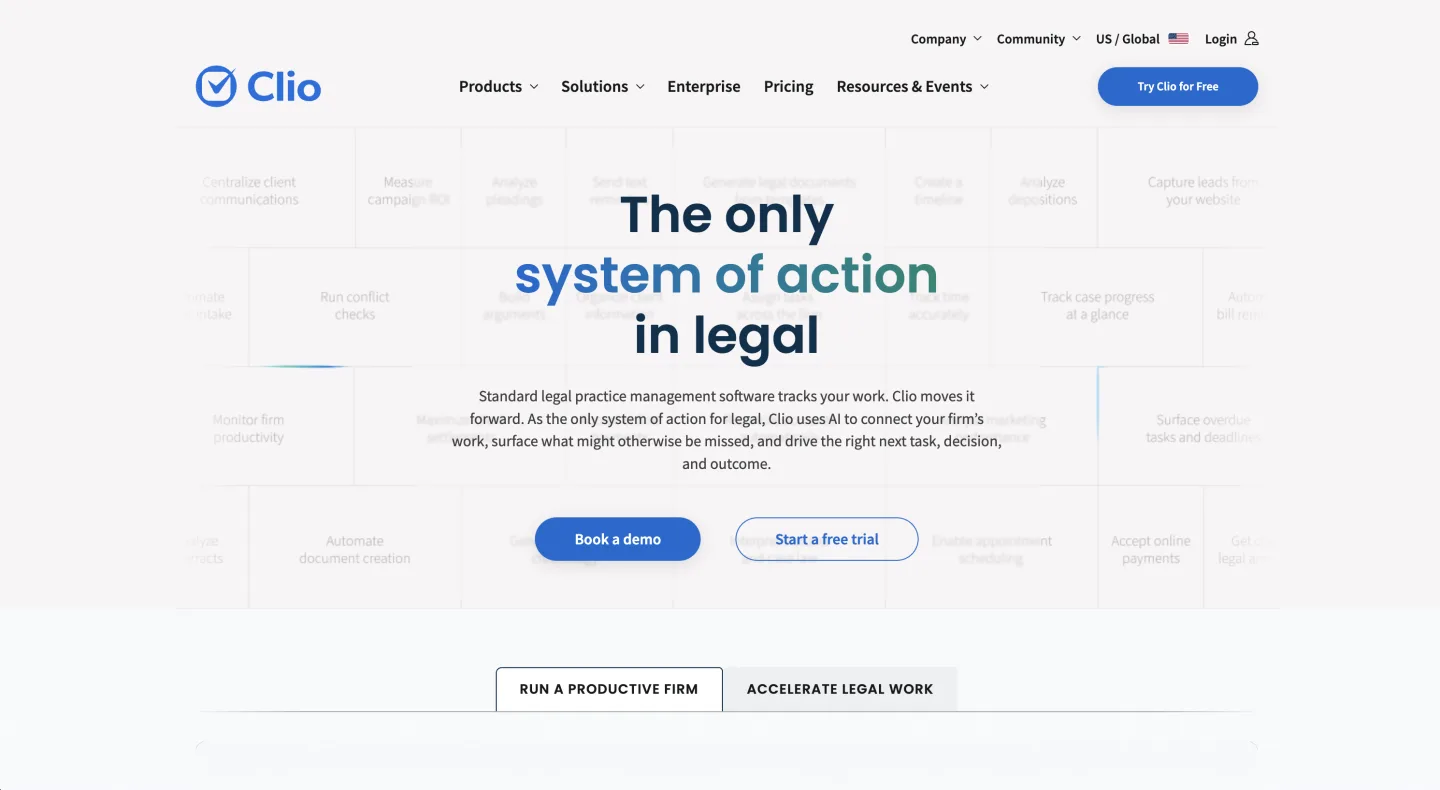 Clio product screenshot
