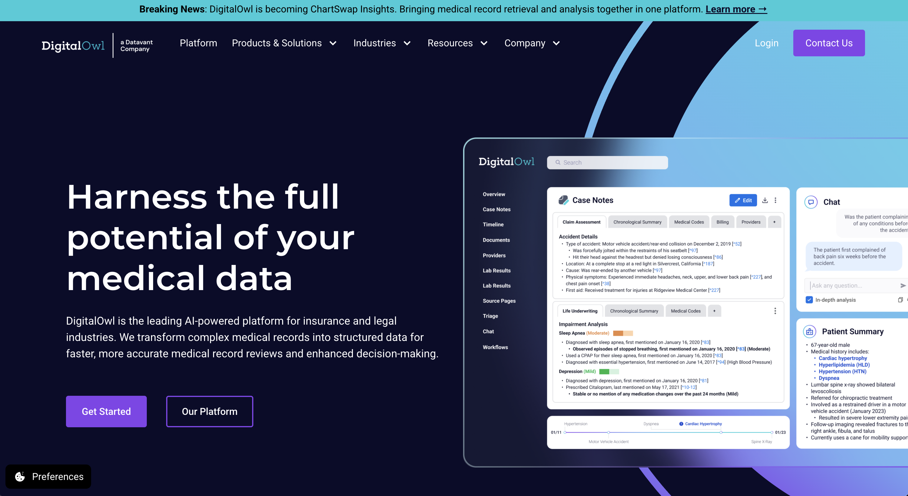 DigitalOwl medical record review