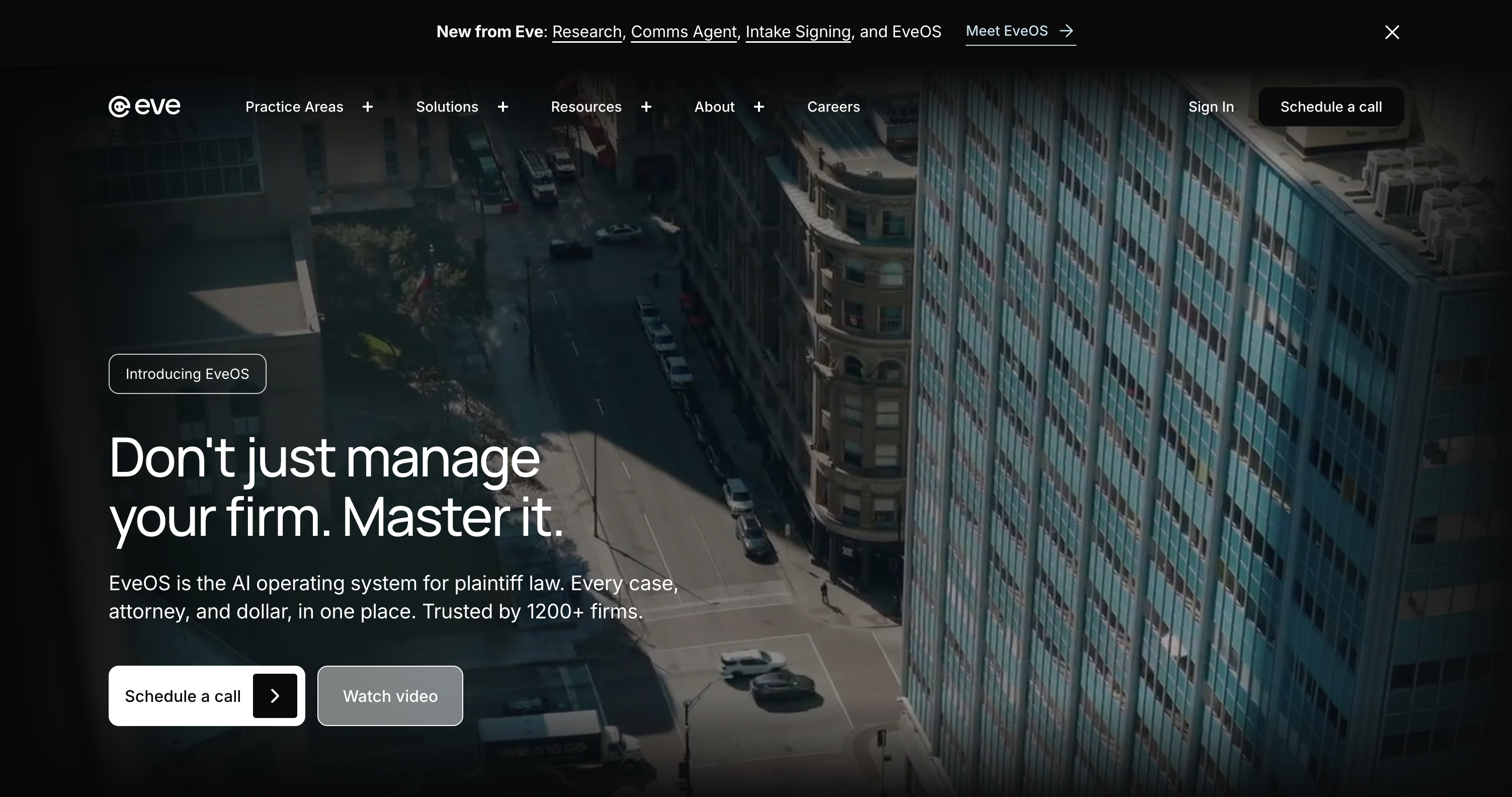 Eve AI operating system for plaintiff firms