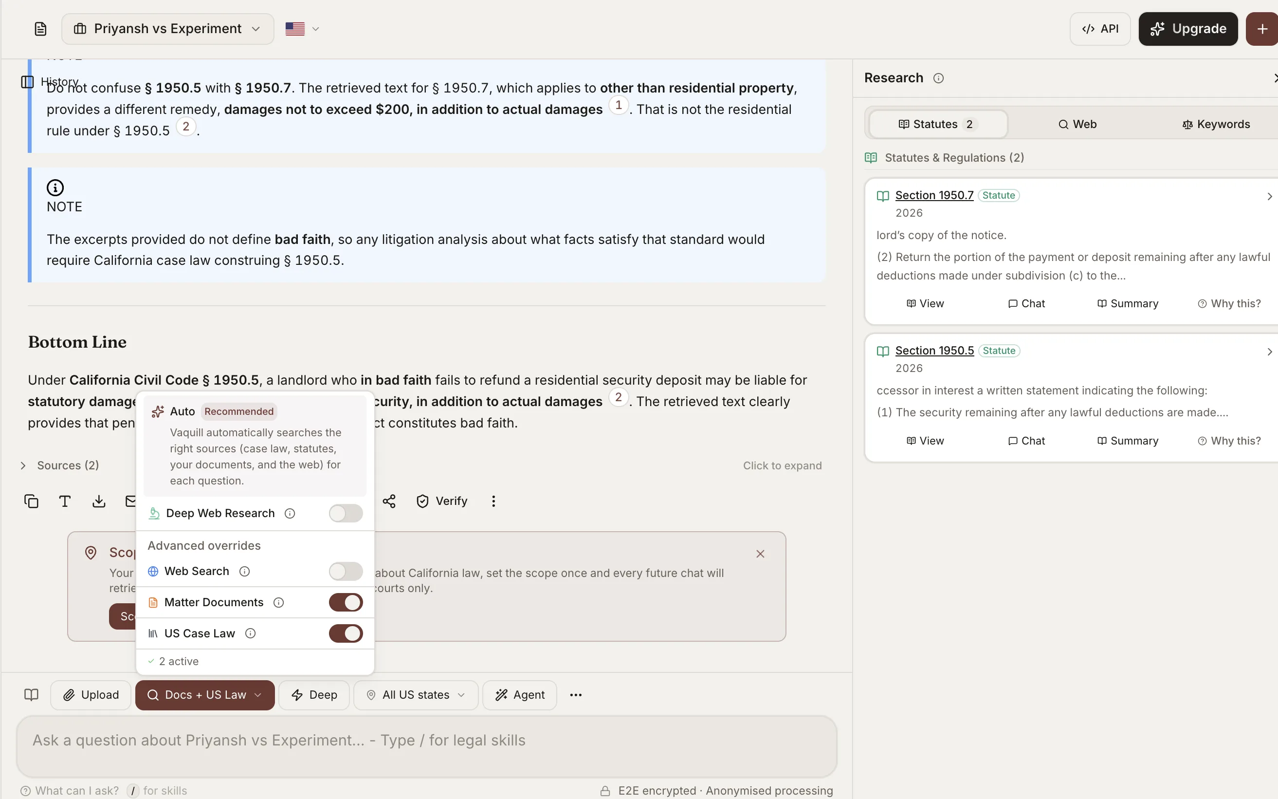 Vaquill AI grounded legal research with verified citations
